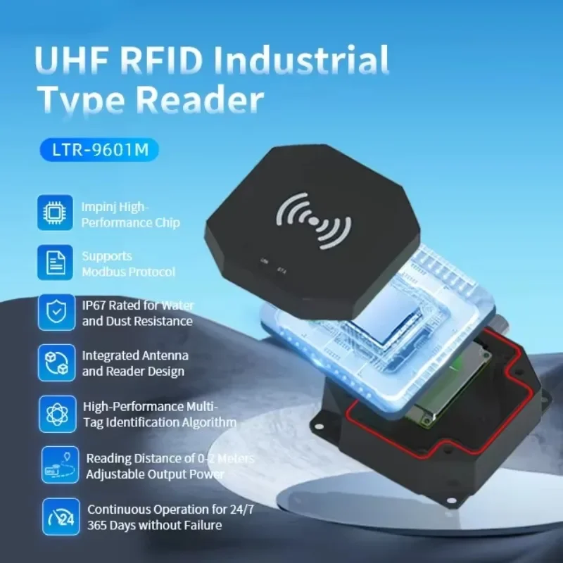 2026/Uhf ID Ip67 Integrated ID Tag Reader Long Distance id Reader For Multiple Tag Uhf Industrial Reader