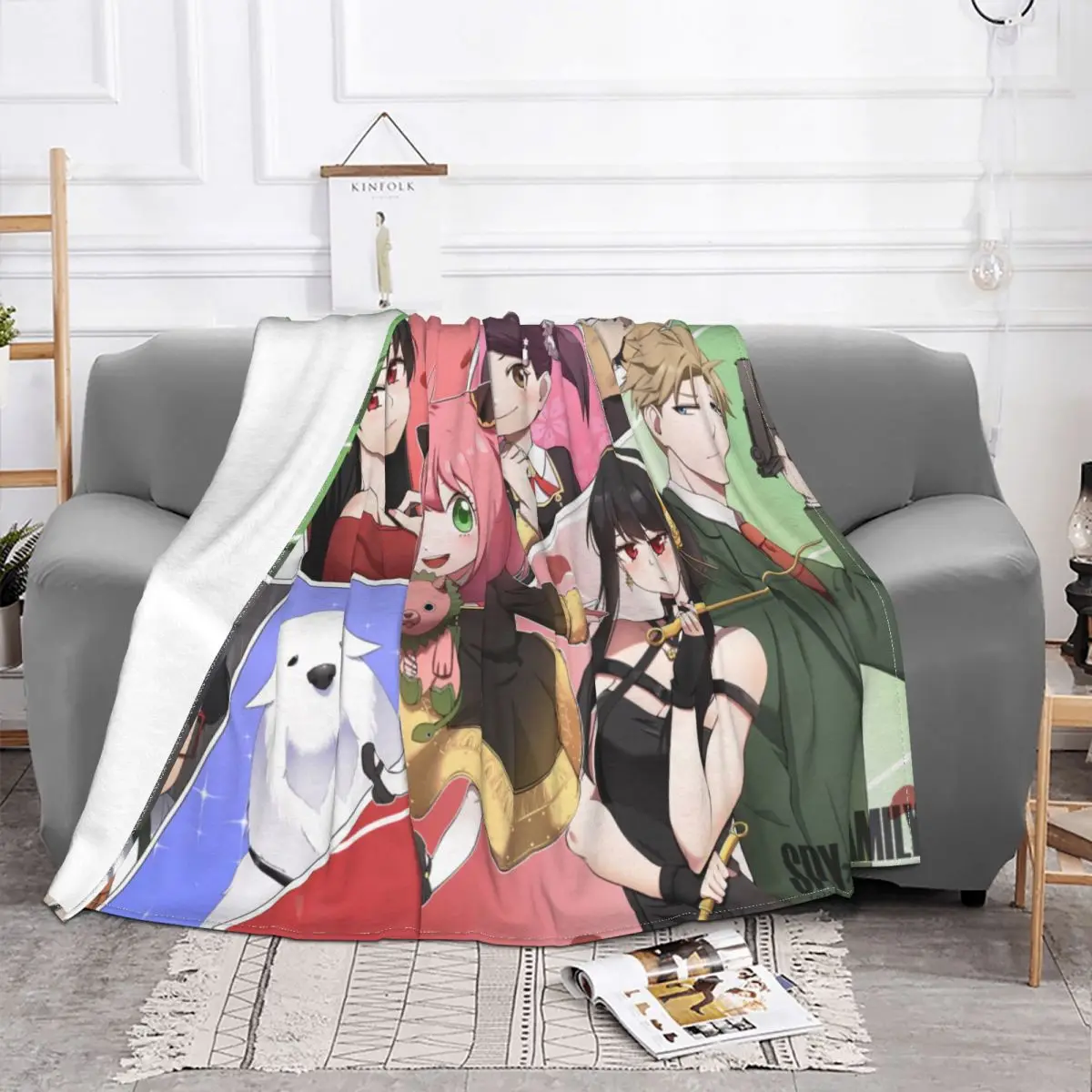 Spy X Family Flannel Blankets Anya Yor Loid Anime Awesome Throw Blankets for Bed Sofa Couch 150*125cm Plush Thin Quilt