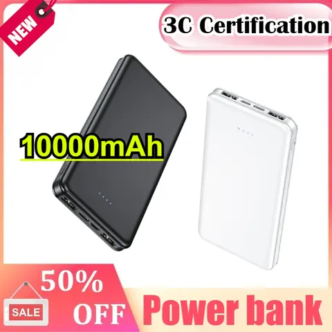 Powerbank 10000mAh z szybkim ładowaniem 10W Type C PD, certyfikat 3C, kompatybilny z iPhone 17 Pro, Xiaomi 17 i Samsung.