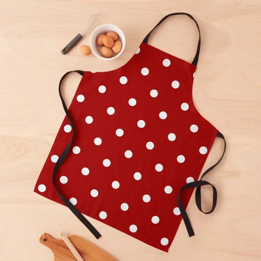 

Red White Polka Dots Apron kitchen jacket woman chefs Chef Accessory Household Items Apron