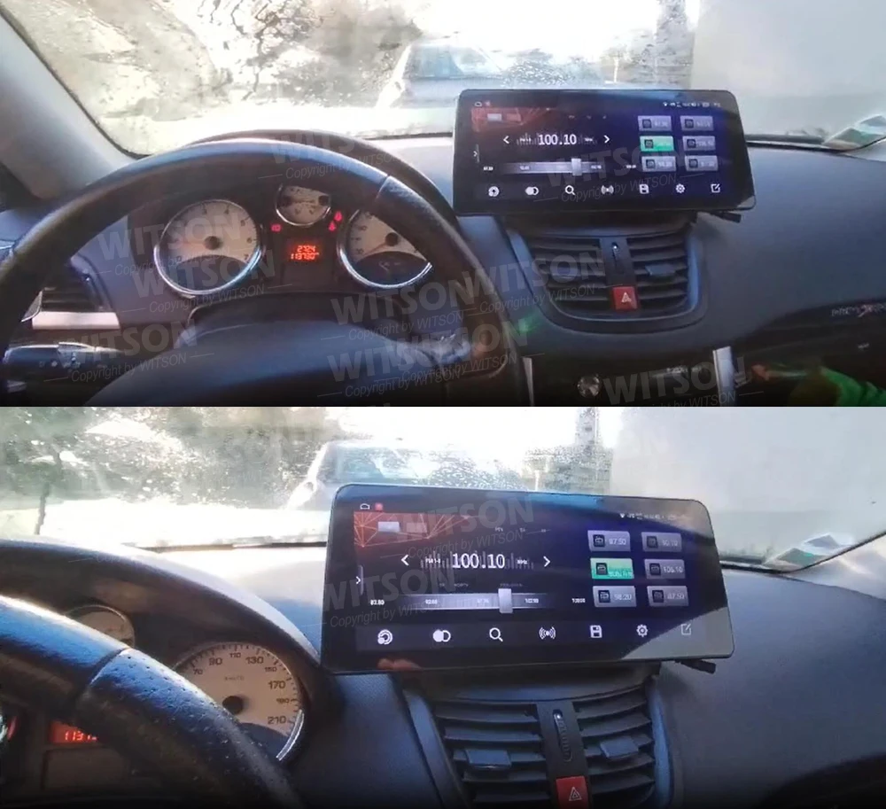 WITSON 12.3'' WIDE SCREEN Android 12 Car Video Player Radio Stereo For PEUGEOT 207 207CC 2006 2015 car Multimedia carplay navi