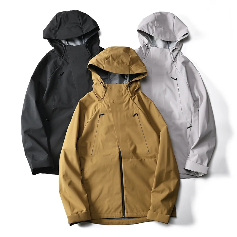 

Мужская дышащая водонепроницаемая куртка с большой птичкой, функциональная уличная мягкая подкладка с капюшоном и застежкой-молнией, длинная S...