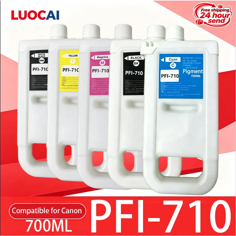 1 piece 700ML PFI-710 Empty Refill Ink Cartridge Compatible For Canon Pro 520 540 540s 560s TX2000 TX3000 TX4000 2000