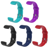1pc Silicone Band Compatible with ID115 PLUS Smart Watch Wrist Strap Loop Bracelet Replacement Waterproof Belt Sweatproof