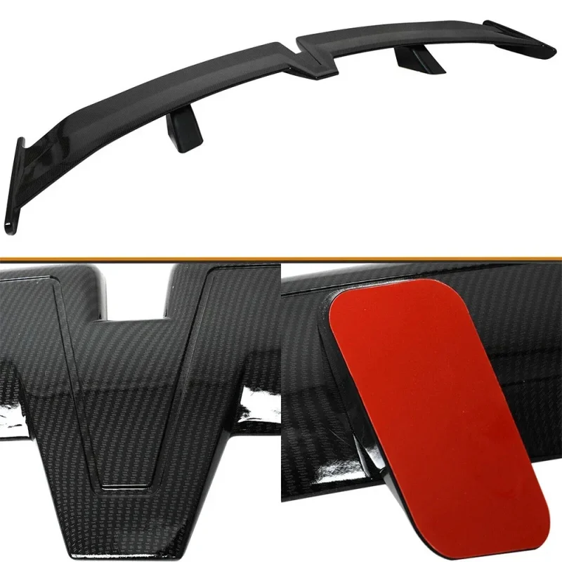 High Quality PRO Style GT Wing Carbon Fiber Rear Trunk Spoiler Universal Sedan ABS Racing Parts 2