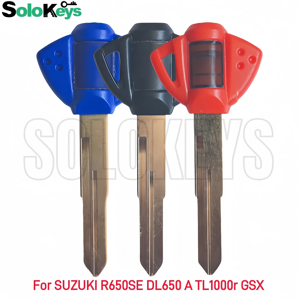 SOLOKEYS 10PCS/Lot Motorcycle replacement key For SUZUKI R650SE DL650 A TL1000r GSX Bandit Katana 750 Vstrom 650 SV650 SV1000