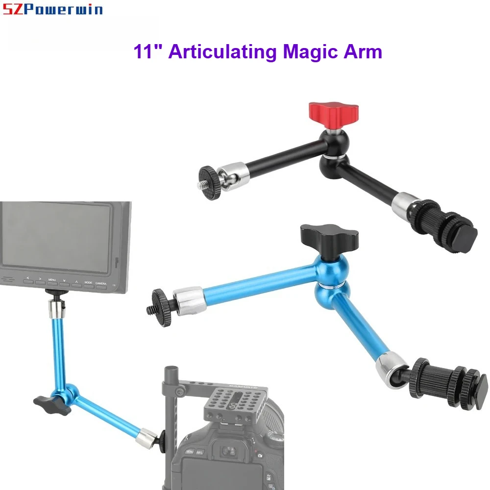 

11-дюймовый шарнирный кронштейн Magic Arm с резьбой 1/4 дюйма и креплением Cold Shoe для DSLR-камер, кейджей, мониторов и светодиодных ламп