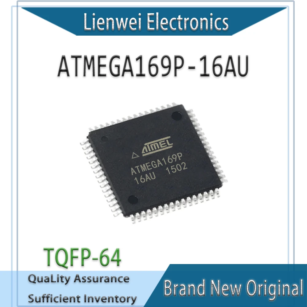 

100% New ATMEGA169P ATMEGA169P-16AU ATMEGA169 IC MCU Chipset TQFP-64