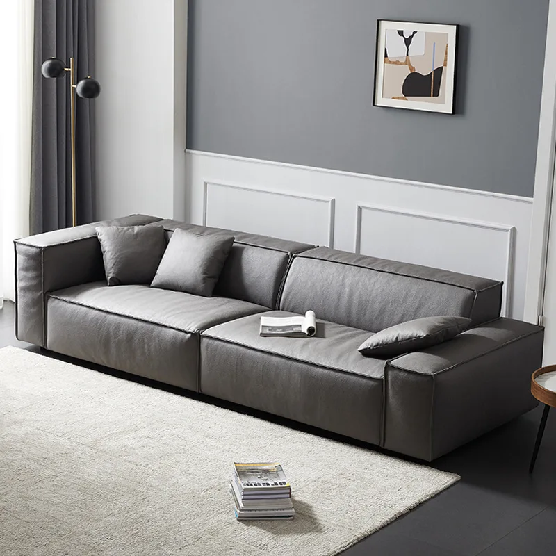 Nordic Surprise Wind Tofu Block Technology Fabric Sofa Modern Simple Living Room Straight Row Three Down Living Room Selection