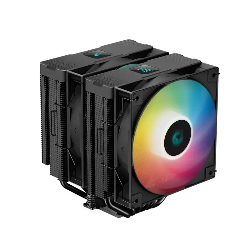 

DEEPCOOL AG620 6 Heat Pipe CPU Radiator ARGB Fan 1700/AM5 Black Digital Display Version Big Frost Tower Fans Cooling