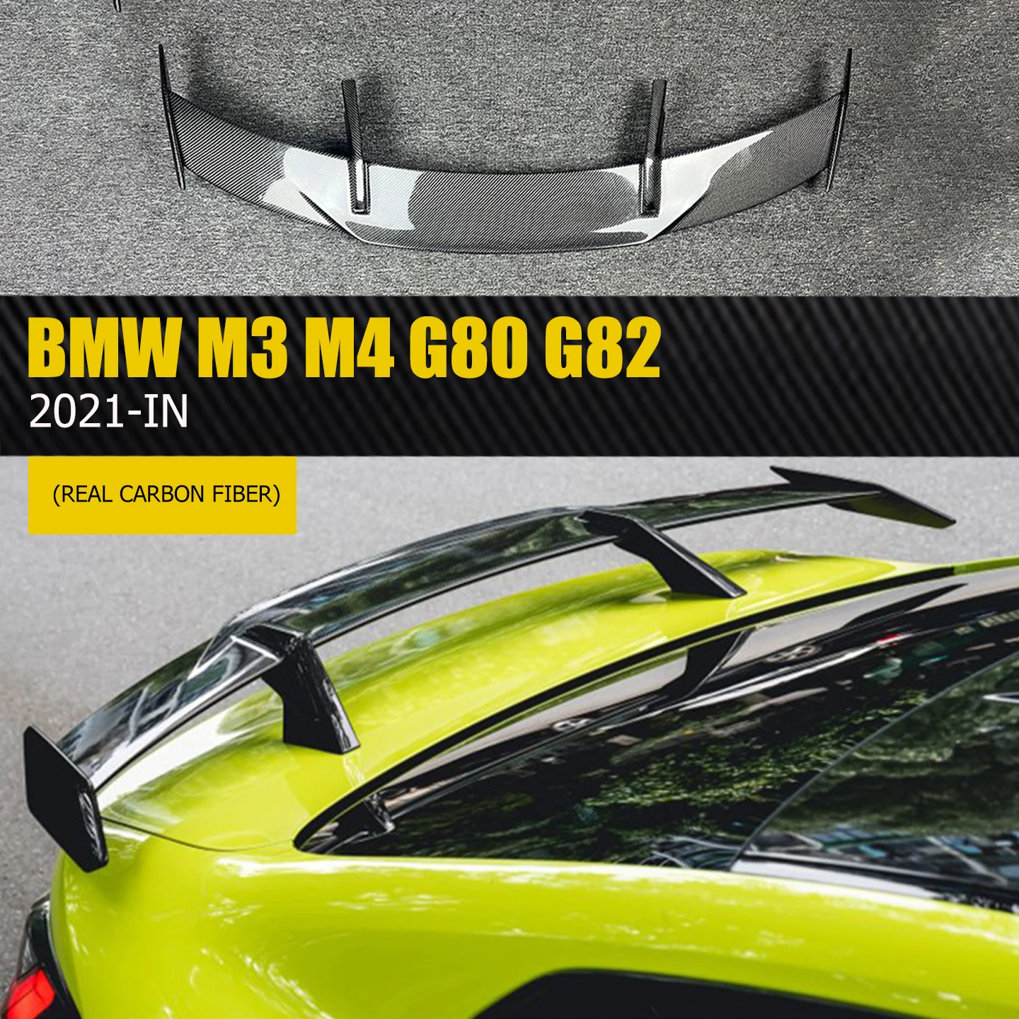 Trending now! For BMW M3 M4 G80 G82 Rear Spoiler - Premium Carbon Fiber Upgrade, for BMW - Perfect Fit for Appearance