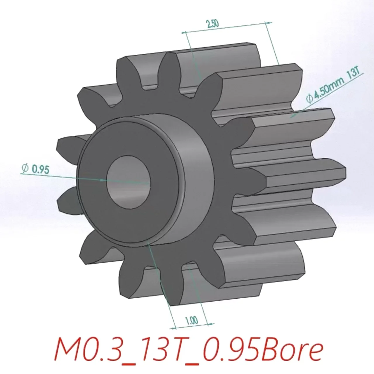1mm M0.3 13/28/32 Teeth 1.5mm Motor Main Shaft Plastic Gear for Model Aircraft Remote Control Low-Noise Mechanical Arm Camera