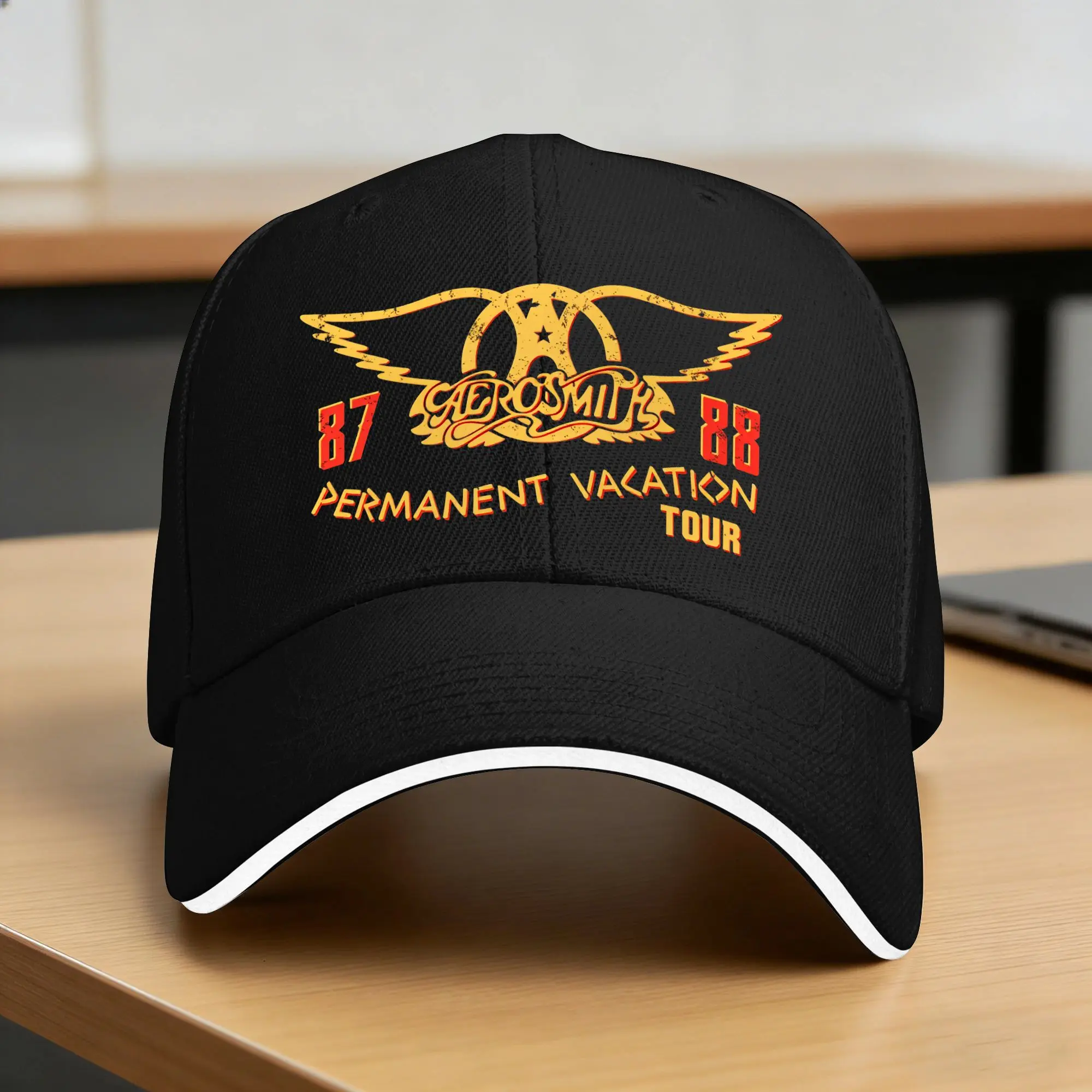 Aerosmith Permanent Vacation Tour '87-88 Baseball Cap  Tennis Skate Trucker Hat Women Men Fashion Print Snapback Cap