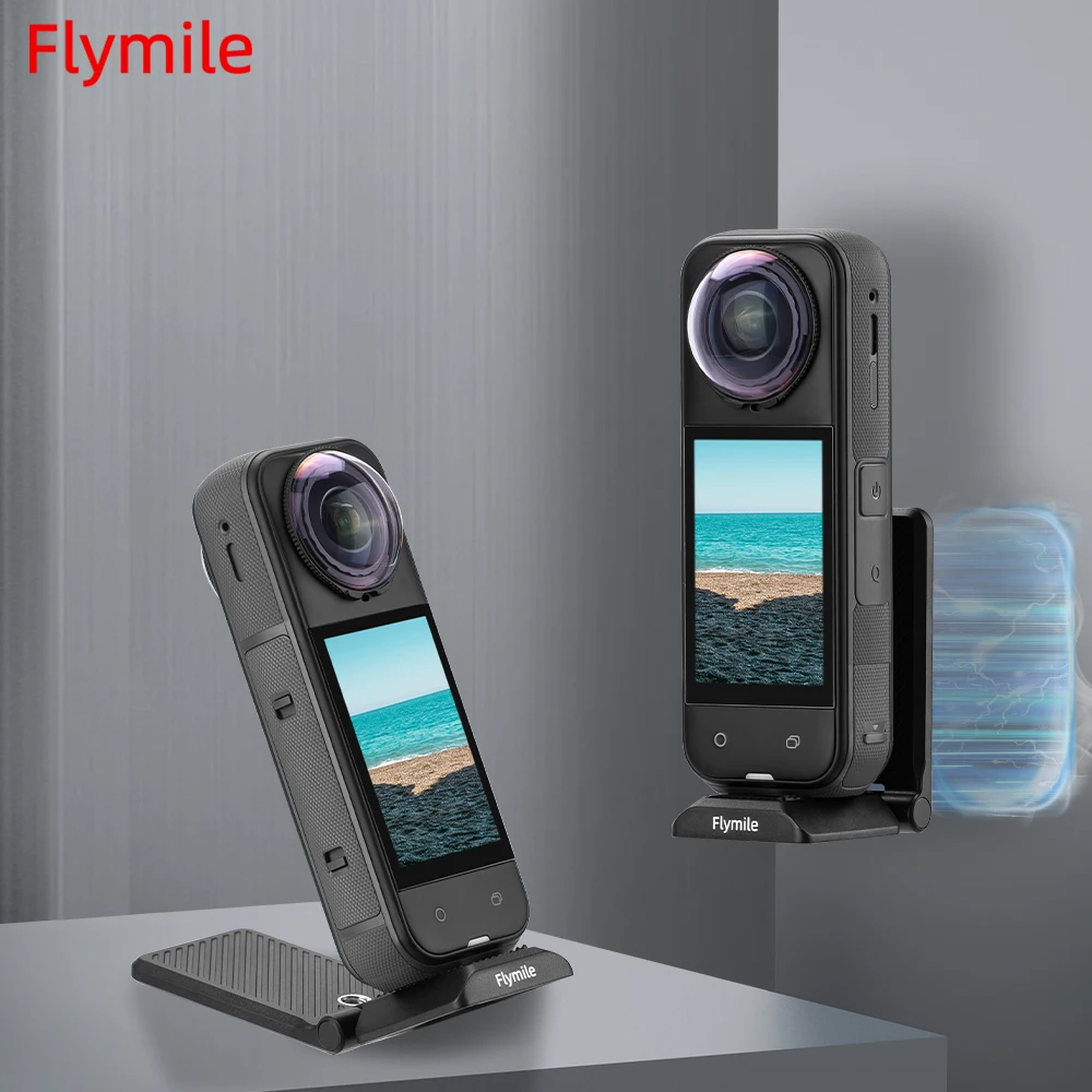 

Flymile Strong Magnetic Mount Stand for Insta360 X5/X4 Camera Magnet Holder Bracket Stand Base for DJI Pocket 3 Accessories