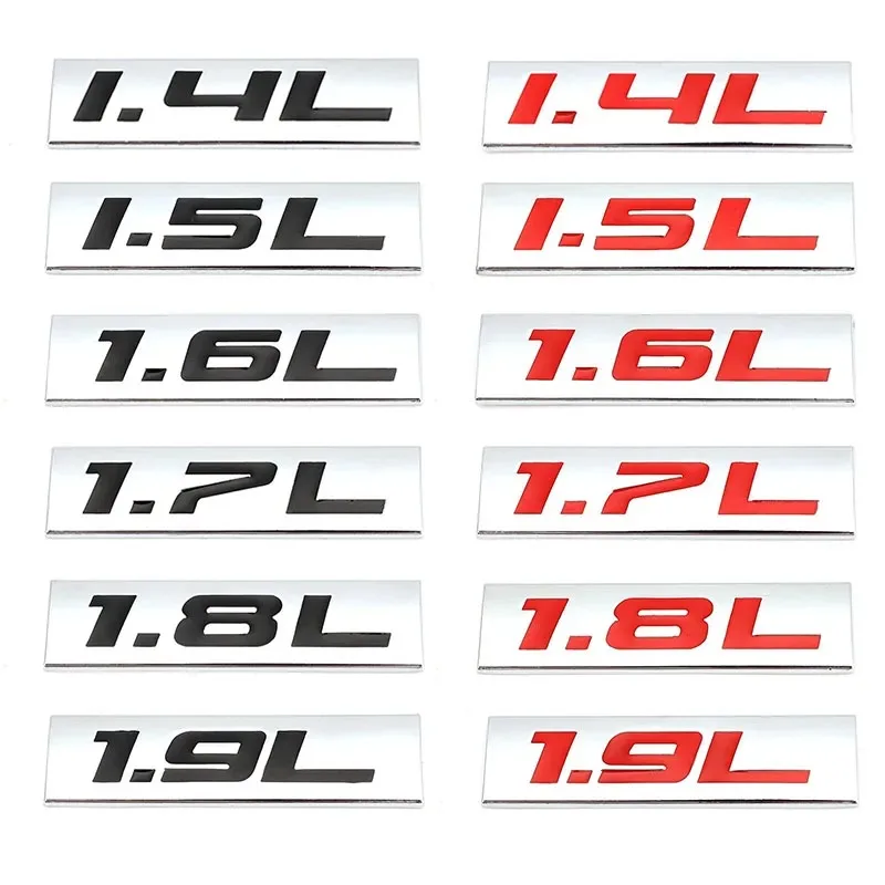 

Car Sticker 1.4L 1.5L 1.6L 1.7L 1.8L 1.9L Emblem Badge Decals for Audi SUV Toyota Mini Peugeot Honda Volkswagen VW Focus Hyundai