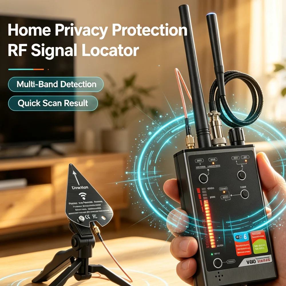 Hacking Gadgets Detector 1mhz to 12ghz Anti-Spy RF Signal Scanner GPS, WiFi Bluetooth, 4G 5G,2.4G, 5.8Ghz Signals Spy Detector
