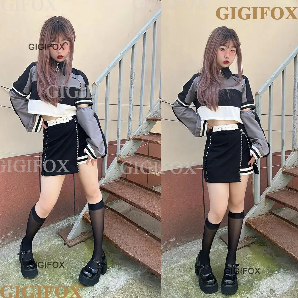 GIGIFOX-zapatos de tacón con plataforma para mujer, calzado de punta redonda, estilo gótico, informal, con hebilla y tiras, Lolita