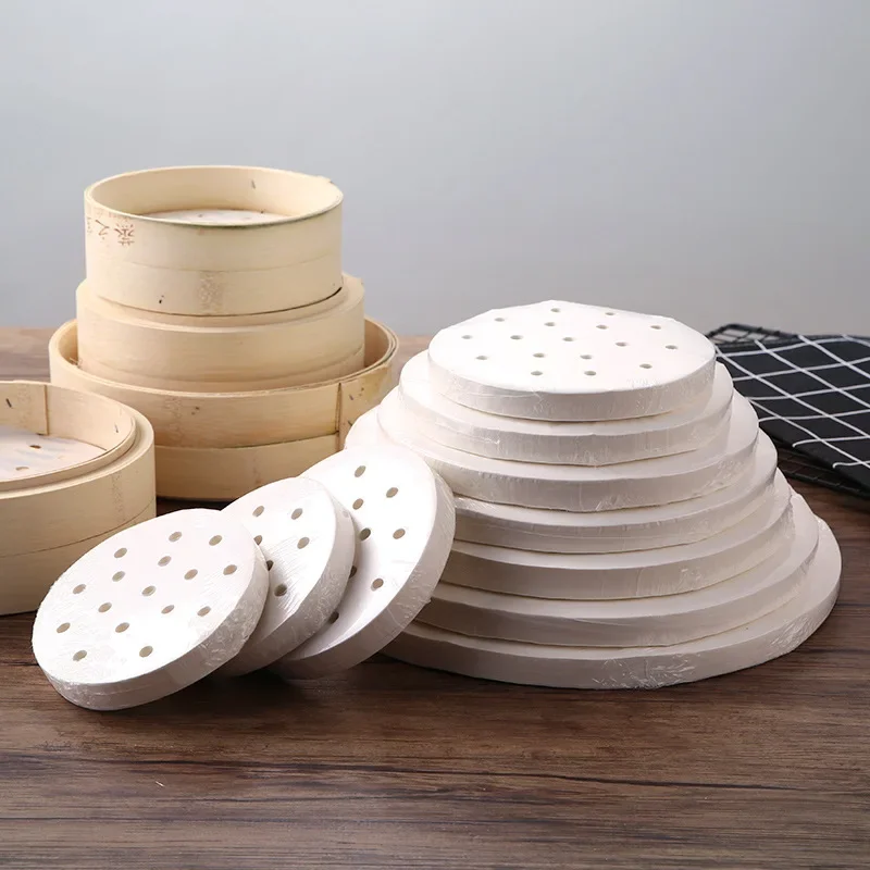 5Set 2000pcs 130mm/150mm Burger Patty Paper For Hamburger Press Machine Food Grade Bamboo Nonstick Oil Absorbing Burger Paper