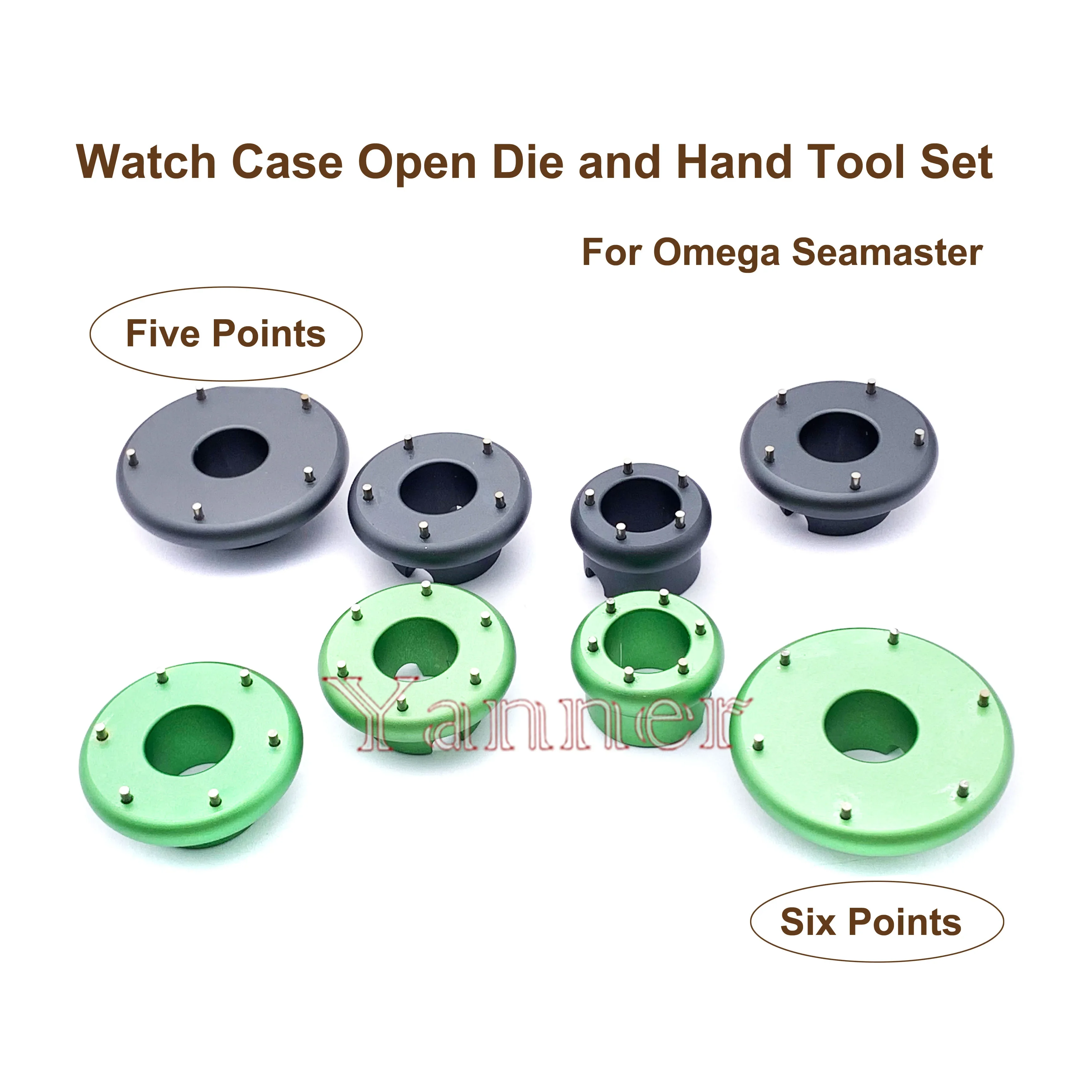 5-Pin & 6-Pin Molds Included, 9PCS Watch Case Opener Wrench Kit for 20/30/33/42mm Omega Seamaster Watch Repair
