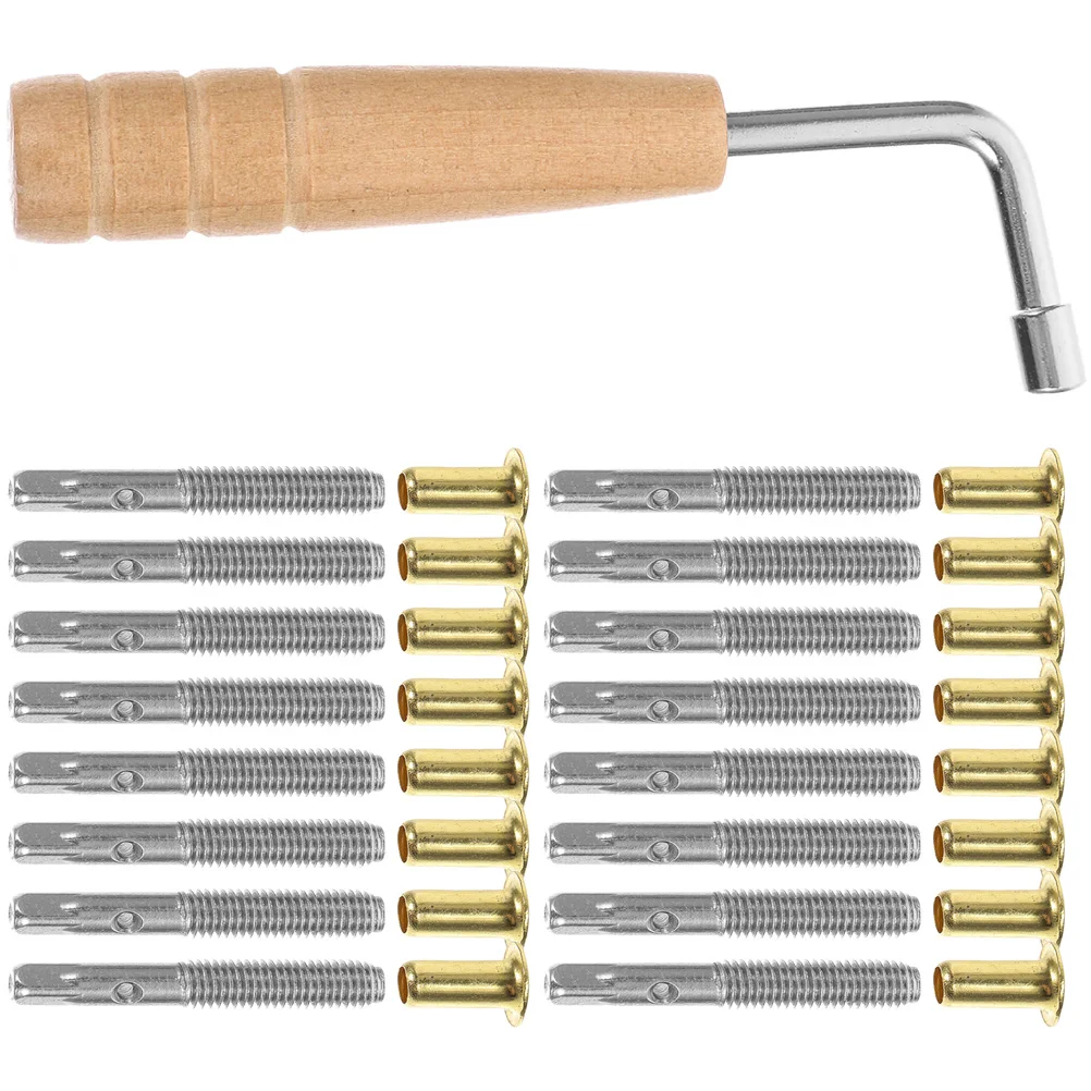 

Lea String Set 16 Notes Zither Pins Tuning Wrench Lyre Harp Parts Accessories Replacement Tools Professional Lyre Tuning Pin