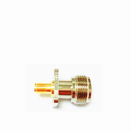 Adaptador RF de 1 piezas L16 N hembra a SMA hembra, Conector de brida de 4 orificios 17,5x17,5