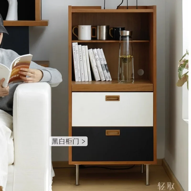 

Side cabinet small apartment retro small cabinet vinyl coffee cabinet living room dining room sofa locker