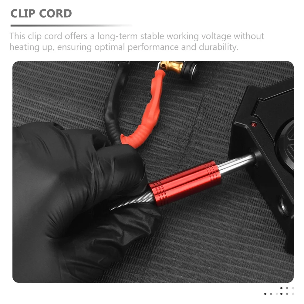 

Silicone Steel Hook Line High Flexibility Tattoo Clip Cord Thickened Dual-Core Bendable for Stable Voltage Conductivity Tattoo