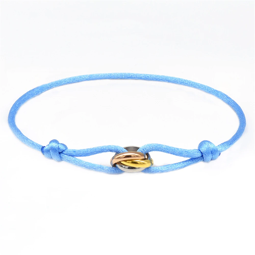 Luxuriöses Unisex-Armband, 3, Metallschnalle, Handkette, verstellbares Herren-Seil-Armband für Damen, Schmuck, Geschenke