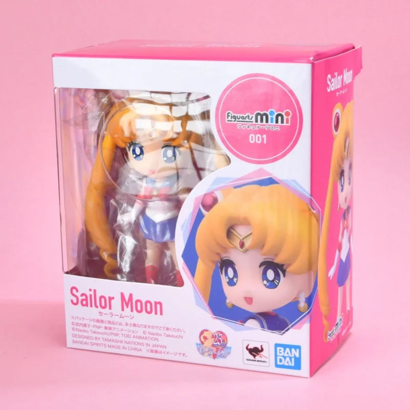 

Bandai оригинальные 9 см Figuarts mini セー케álál Фигурка Сейлор Мун Игрушки для детей Подарок Коллекционная модель Украшения