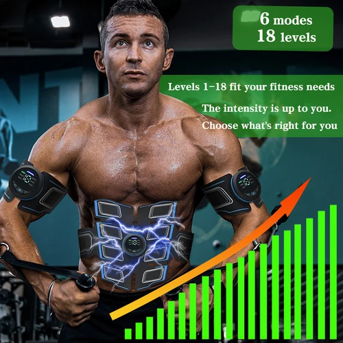 Imagen 2 del producto Estimulador ABS, estimulador EMS, equipo de fitness para hombres y mujeres, entrenamiento muscular abdominal y entrenamiento muscular, ejercicios en casa