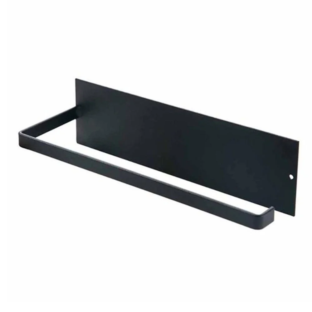 1 Pcs Household Kitchen Roll Paper Holder Durable Self Adhesive Towel Hanging Rack(only Rack)