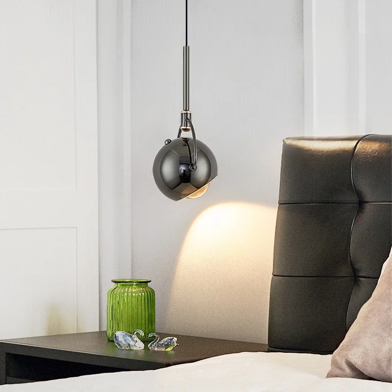 

Nordic Bedside Minimalist Bedroom Background Wall Adjustable Angle Liftable Small Chandelier