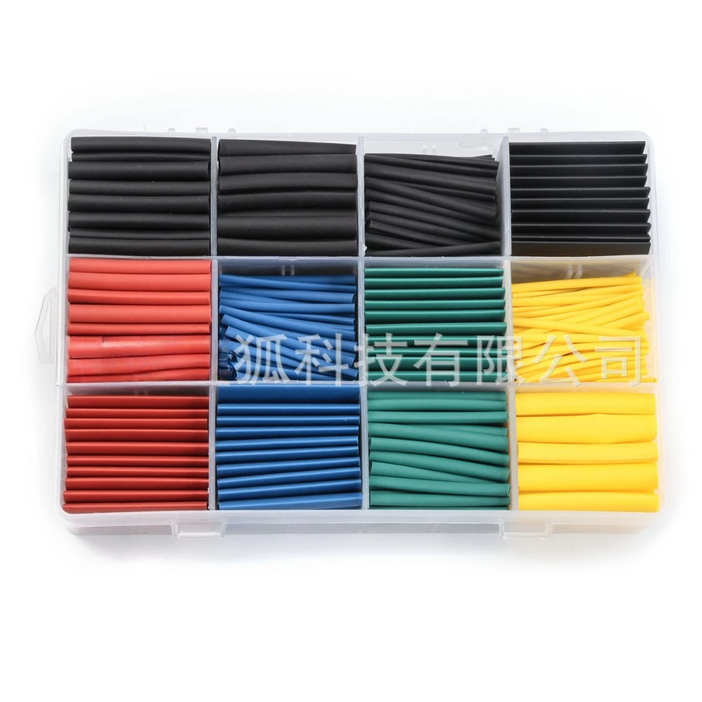 

530pcs Heat Shrink Tube Set Color Heat Shrink Tube Combination Electronic Polyolefin Ratio 2:1 Wrap Wire Cable Sleeve Tubes Kit