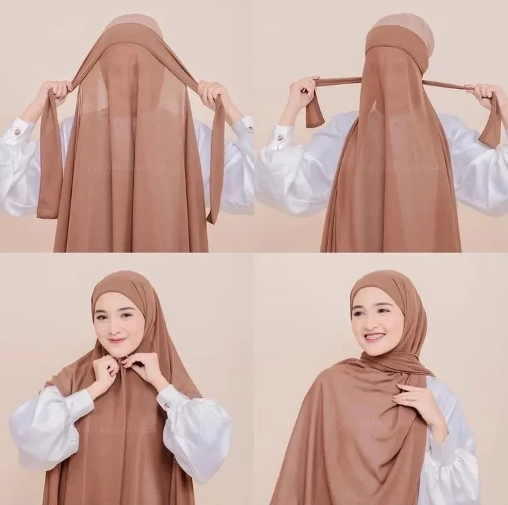 Plain Instant Chiffon Hijabs for Woman Chiffon Scarf with Tie Muslim Women Hijab Head Wraps Scarf Islam Turban Turbans for Women