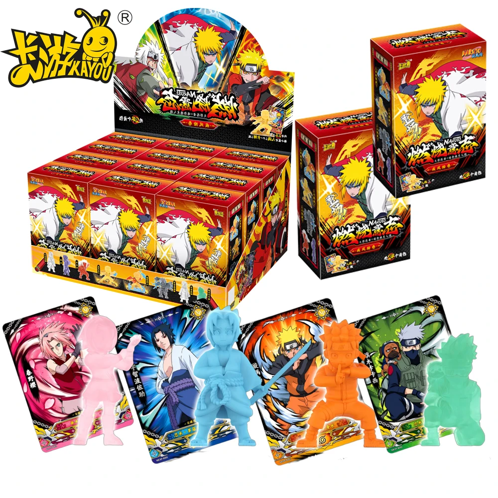 

New KAYOU Naruto Mini Figures Blind Box Erasers Peripheral The First Burning Will Series Authentic Products Gifts for Daily Use