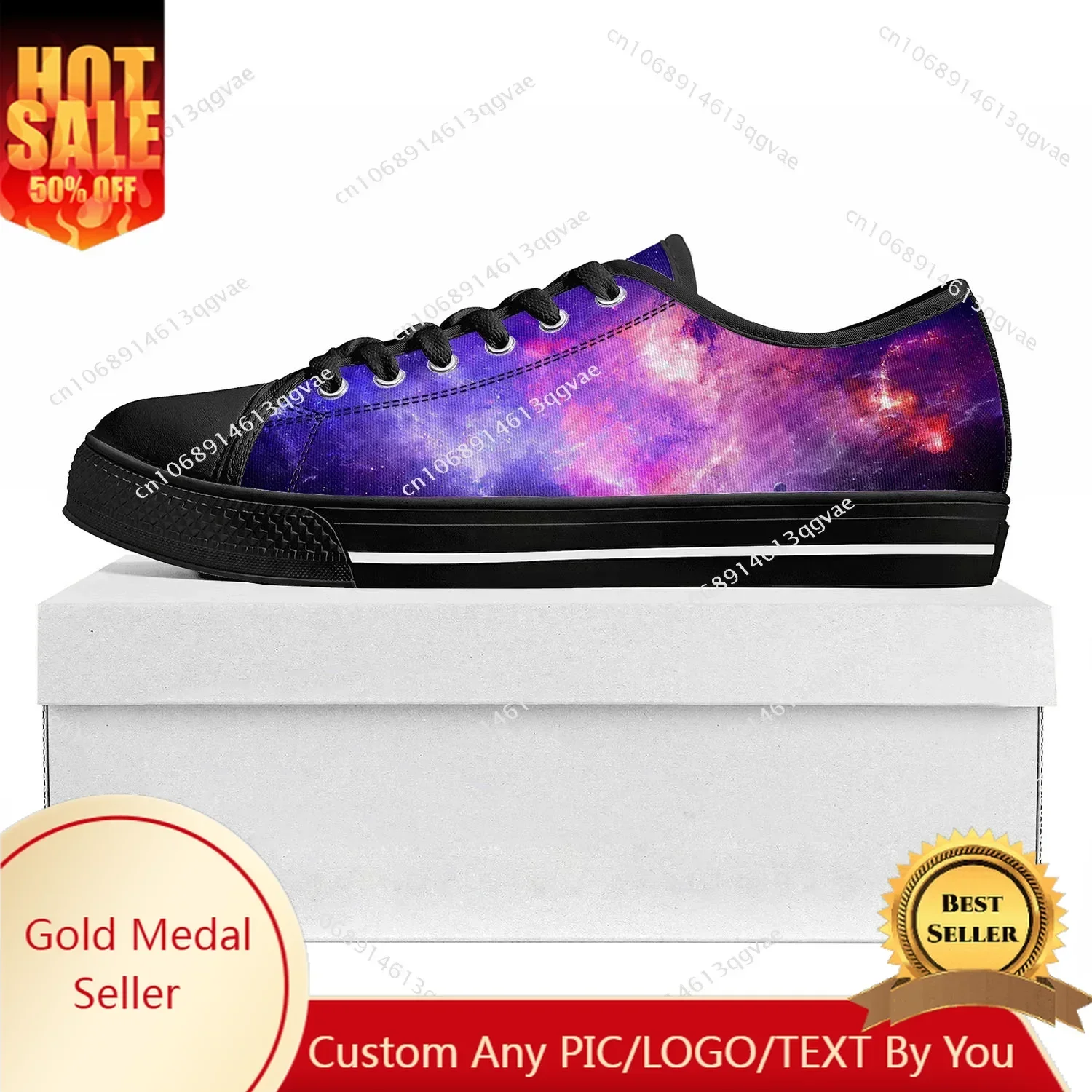 

Galaxy Celestial Low Top High Quality Sneakers Mens Womens Teenager Canvas Sneaker Casual Couple Shoes Custom Made Shoe Black