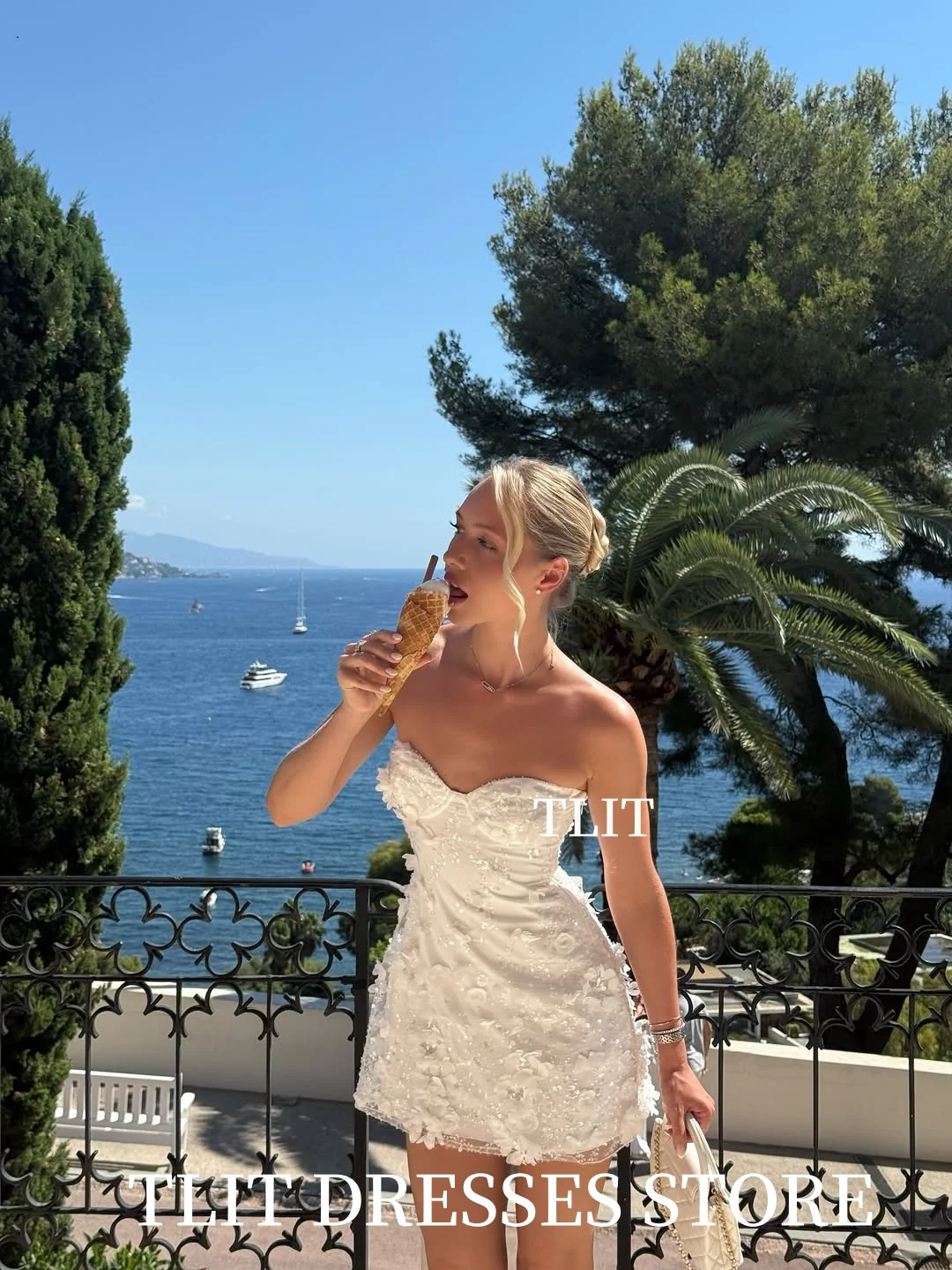 TLIT Elegant Short Silk Satin Mermaid Evening Gown Dresses Sweetheart Zipper Flowers Prom Gowns Sequined Customized Formal Party