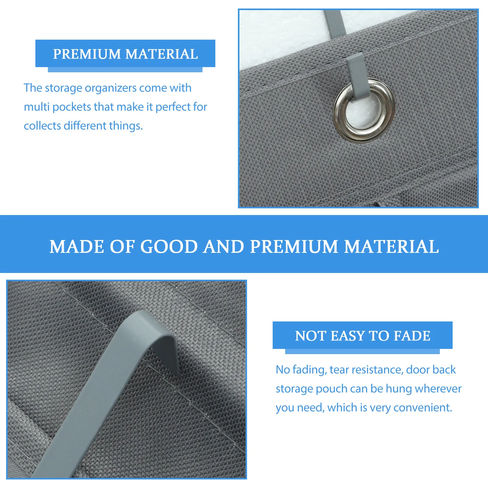 

1Set Door Back Storage Organizer Multi-Pocket Oxford Cloth Hanging Bag Breathable for Kids Room Bedroom Office