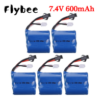 7.4v 600mAh 18350 battery for H100 H102 H106 Rc Boats 7.4v Li-ion Battery for JJRC S1 S2 S3 S4 S5 High Speed RC boat 1 to 10pcs