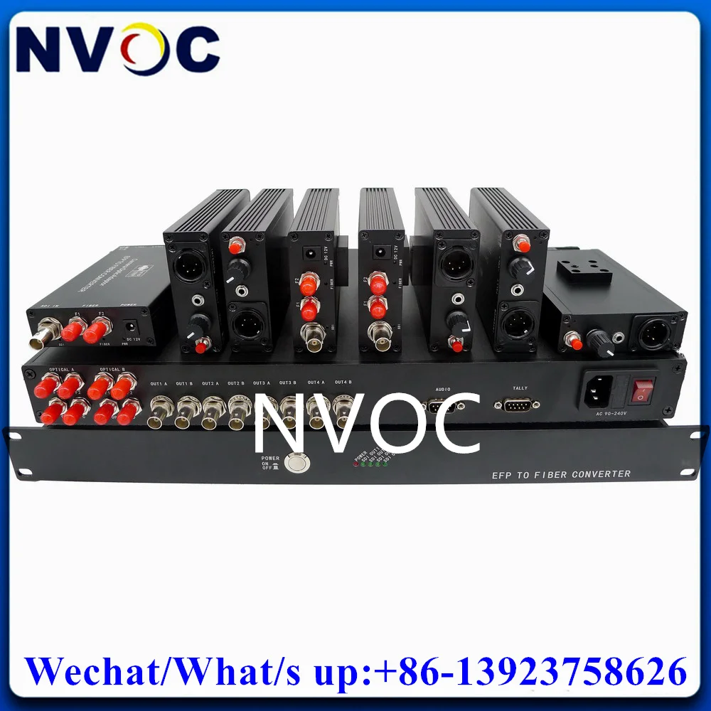 1Ch Forward SDI+1Channel Tally+Unbalanced Audio Intercom To Main Station With Dual LC/FC/ST Simple EFP To Fiber