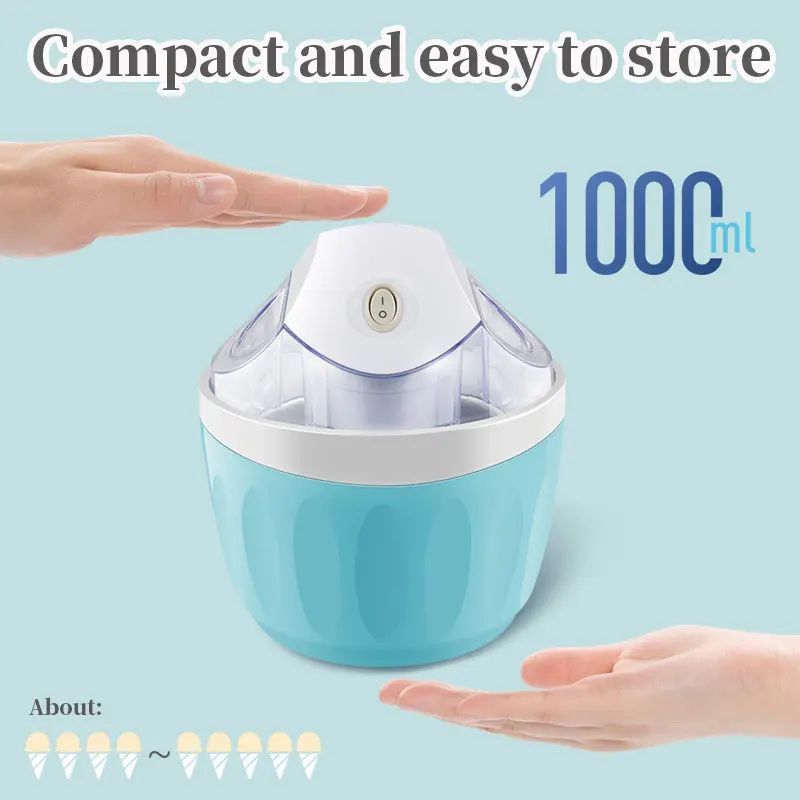 Soft Ice Cream Maker Mini Electric DIY Frozen Fruit Freezer Smoothie Blender Portable Automatic Machine Kitchen And Home 500ml