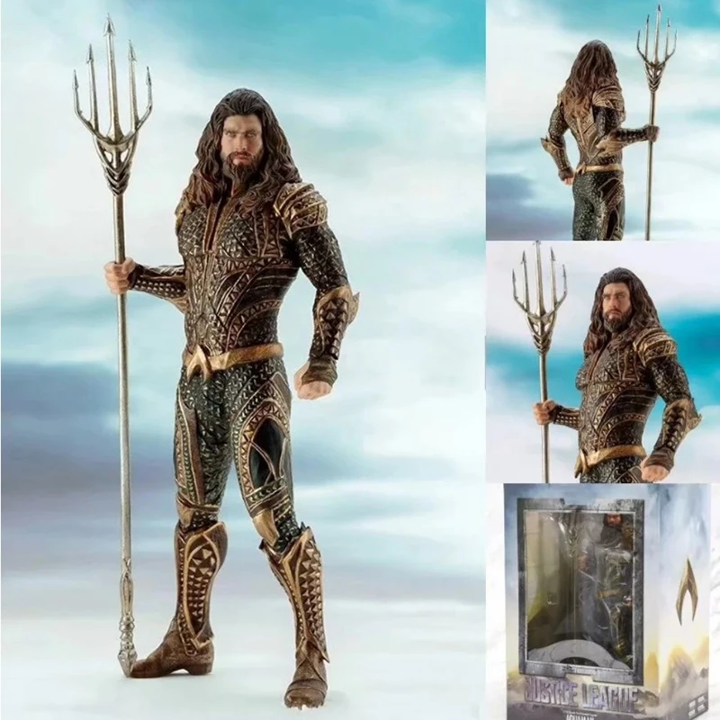 ARTFX Aquaman Figure Marvel Flash Cyborg Wonder Woman Bruce Wayne Batman Superman Action Figure Collectible Model Toy 19CM Gifts