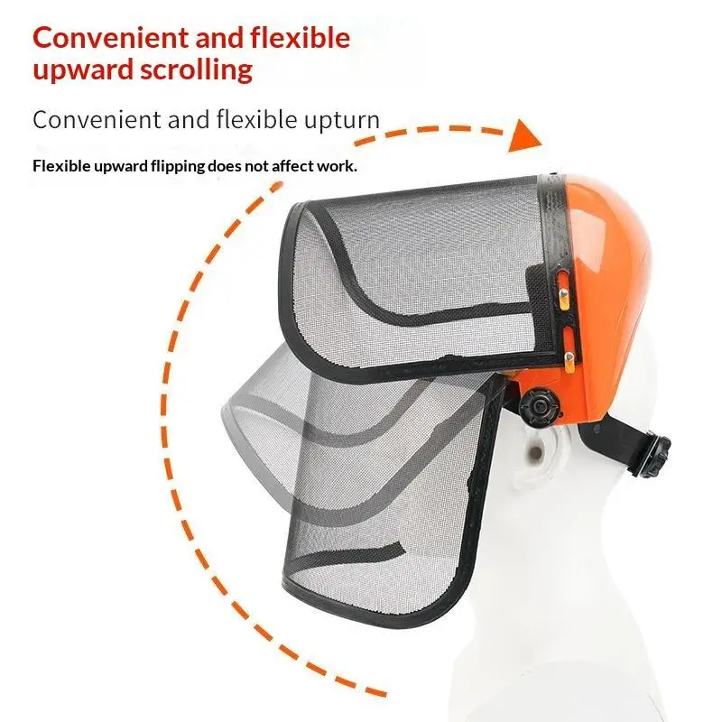 2pcs Replaceable Safety Face Shield Visor Protective Mesh Full Face Chainsaw For Trimmer Gardening Weed Wacker Protection