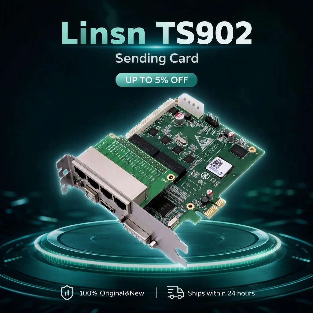 LINSN TS902 Sending Card with 4 Output Ports Support 2.6 Million Pixels for LED Display Screen