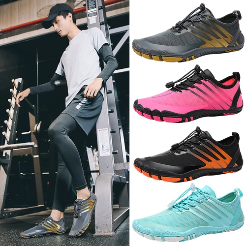 Imagen 2 del producto Zapatos de agua para mujer y hombre, zapatos de playa descalzos, calzado deportivo transpirable, zapatillas de secado rápido para río, mar, agua, zapatillas de playa suaves 35-46