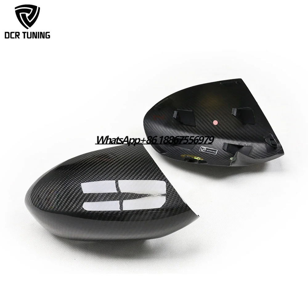 Real Carbon Mirror Caps for E90 E92 E93 M3 1M COUPE 2009-2013 Dry Carbon Fiber Mirror Cover Sideview Housing Shell Replace