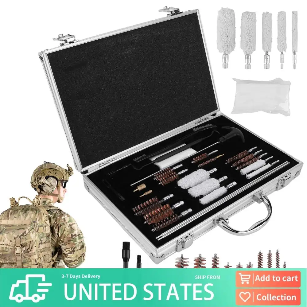 

Gun Cleaning Kit Gun Barrel Brush Box Set Kit Barrel Brush Tool for Rifle Pistol Handgun Shotgun Cleaning Kit Tool