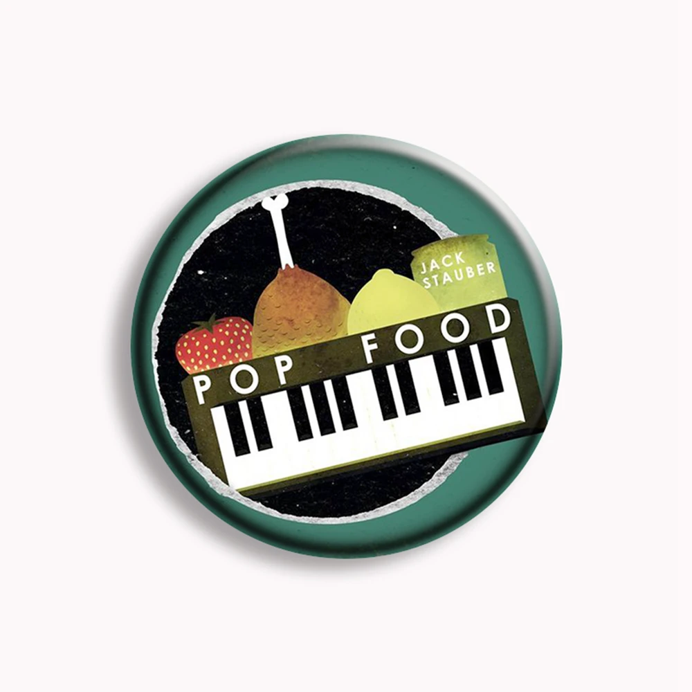 Jack Stauber Album Cover Cartoon Soft Button Pin Creative Milk Chicken Pop Food Brooch Badge Bag Accessories Decor Fans Collect