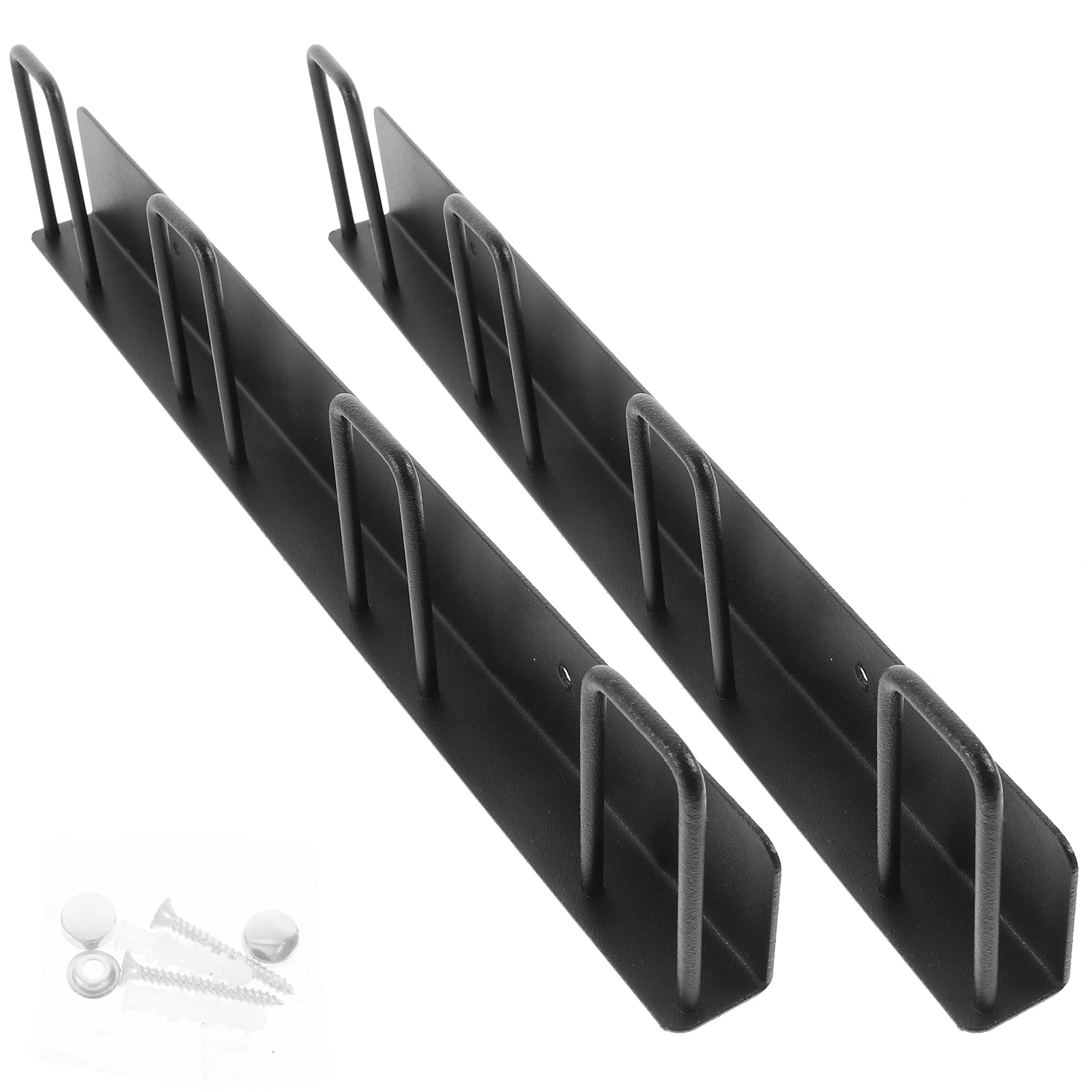 

2pcs Wall Mounted Holder Carbon Steel No Punching Mug Storage Rack Drying Organizer Bathroom Kitchen Home Metal Shelf Stand Cup