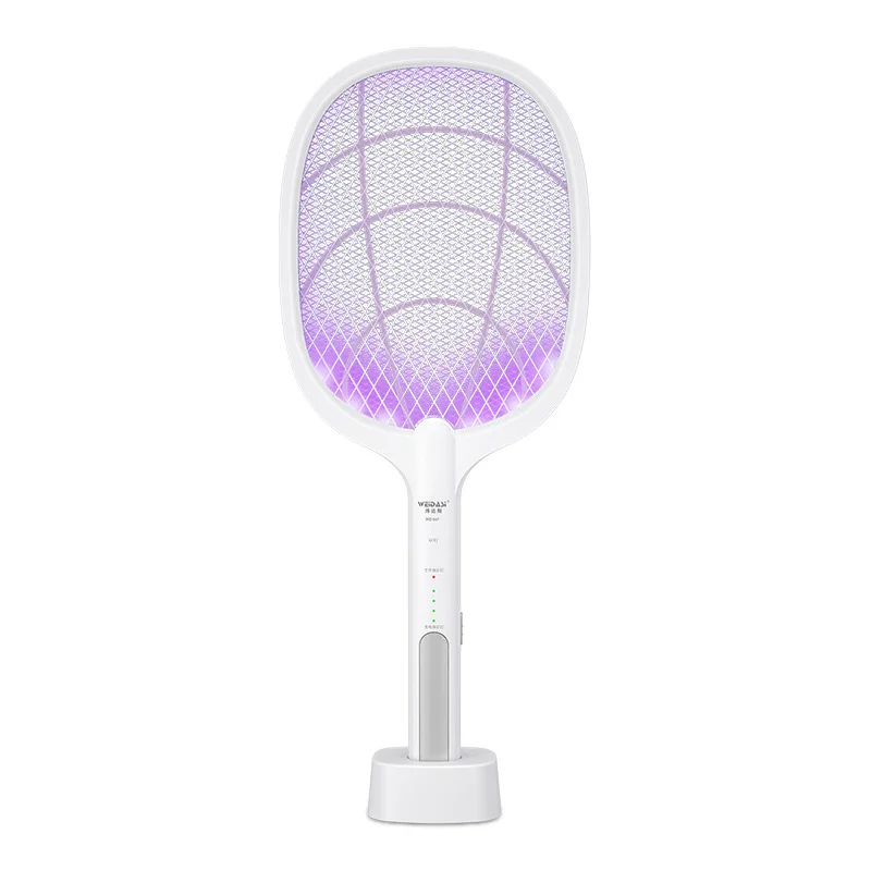 PALONE 2 IN1 Electric Flies Swatter with UV Light USB Rechargeable LED Lamp Summer Mosquito Trap Racket Anti Insect Bug Zapper.